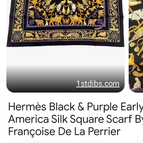 🥳HP🥳Hermes Early American Scarf **Vintage** - Picture 9 of 9